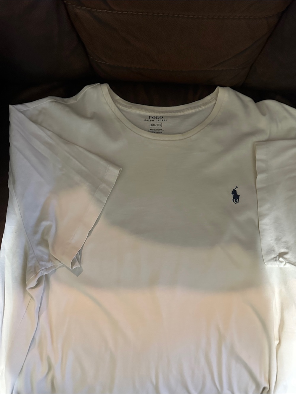 Polo by Ralph Lauren White Short Sleeve Crewneck with Navy Pony